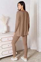 Basic Bae V-Neck Lounge Set – Soft Long Sleeve - Whispering Desires Shoppe