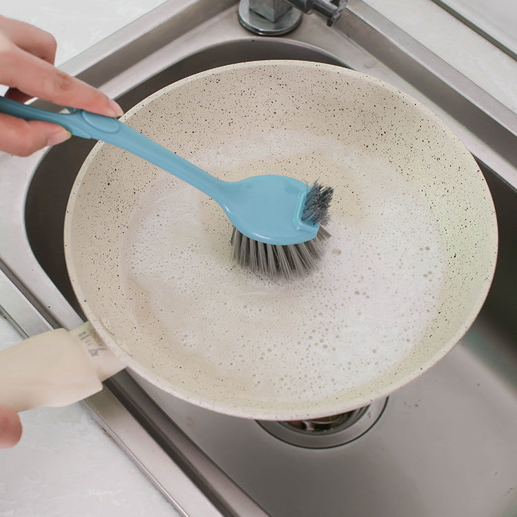 Kitchen Cleaning Skillet Brush Household Washing Pot Dishwashing Brush Kitchen Stove Decontamination Cleaning Brush eprolo