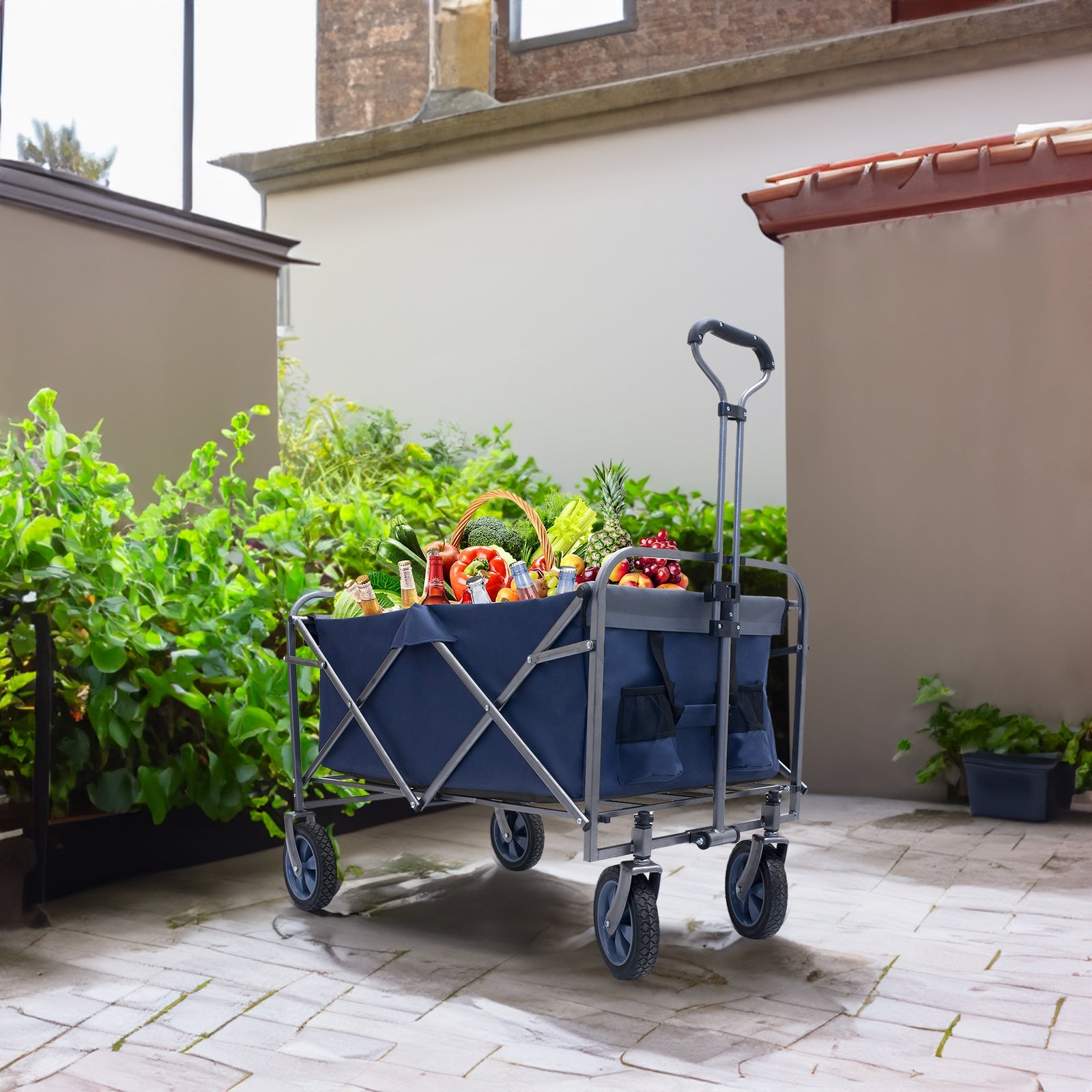 Outdoor Garden Multipurpose Micro Collapsible Beach Trolley Cart Camping Folding Wagon eprolo