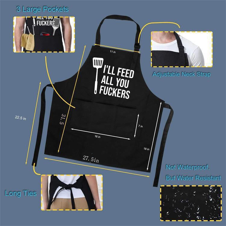 Solid color apron for kitchen and household use waterproof and oil resistant eprolo