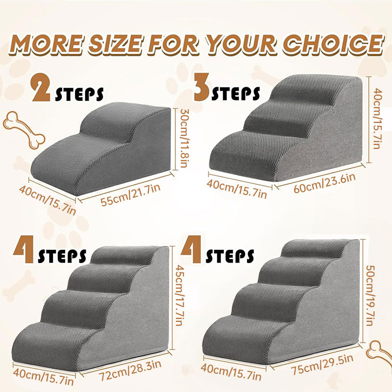 Pet Dog Stair Ramp with Bone Handle – Safe Steps for Elderly Dogs, Couch & Bed Accessibility, Joint Protection eprolo