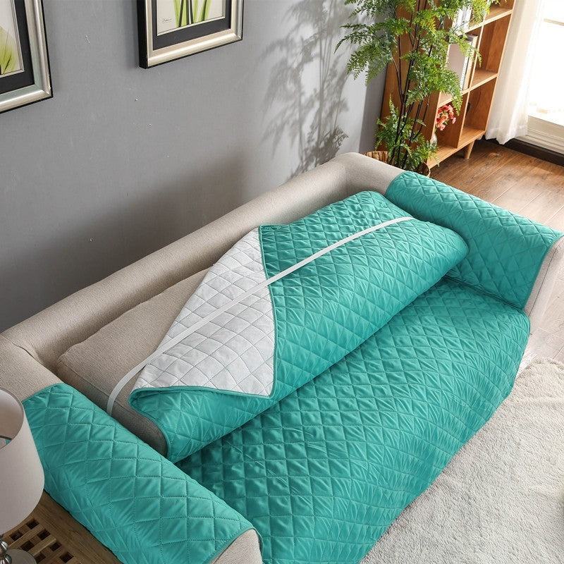 Sofa Couch Cover Chair Throw Pet Dog Kids Mat Furniture Protector Reversible Removable Armrest Slipcovers 1/2/3 Seat eprolo