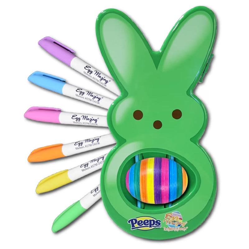 Easter Egg Decorating Kit for Kids - DIY Crafts Set with 6 Markers, Marshmallow Bunny Egg Holder, Cute Holiday Gift eprolo