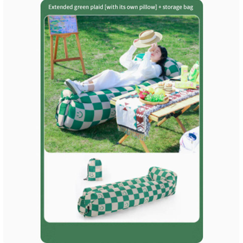 Outdoor lazy inflatable sofa, portable air mattress, single person recliner, camping inflatable bed, camping eprolo
