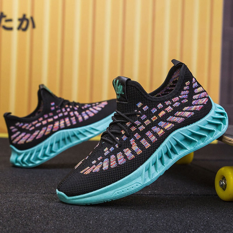 Men's Flying Weave Breathable Casual Shoes Korean Edition Trendy Running Shoes Fashion Student Shoes Sports Shoes eprolo
