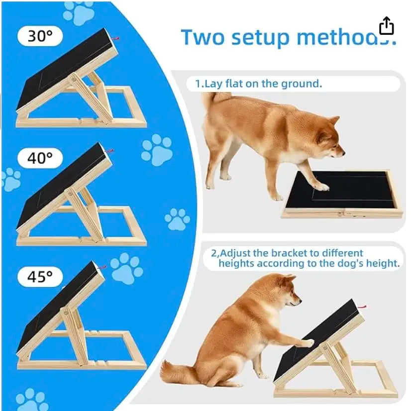 Adjustable Wooden Dog Nail Scratch Board with Treat Drawer