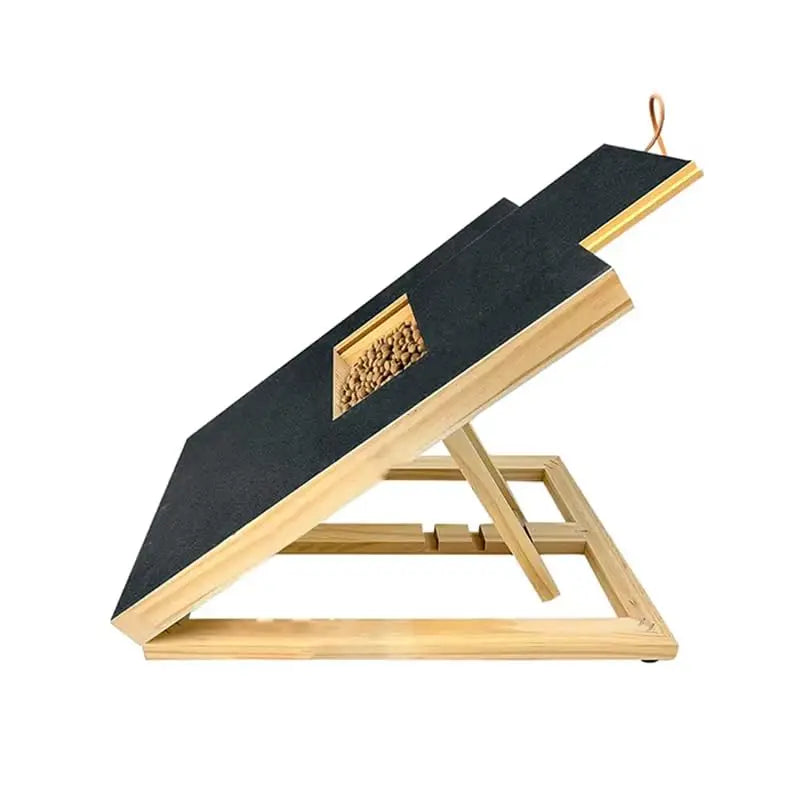 Adjustable Wooden Dog Nail Scratch Board with Treat Drawer