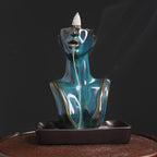 Ceramic Beauty Statue Backflow Incense Burner Creative Beauty Sandalwood Cigarette Backflow Incense Burner Home Decoration eprolo