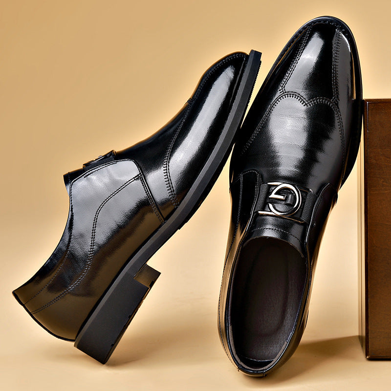 Men's pointed leather shoes, business casual shoes, men's shoes, versatile, breathable, wedding shoes, lazy shoes eprolo
