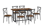 7 Pieces Dining Set 7-Piece Kitchen Table Set Perfect for Kitchen Breakfast Nook Living Room Occasions eprolo