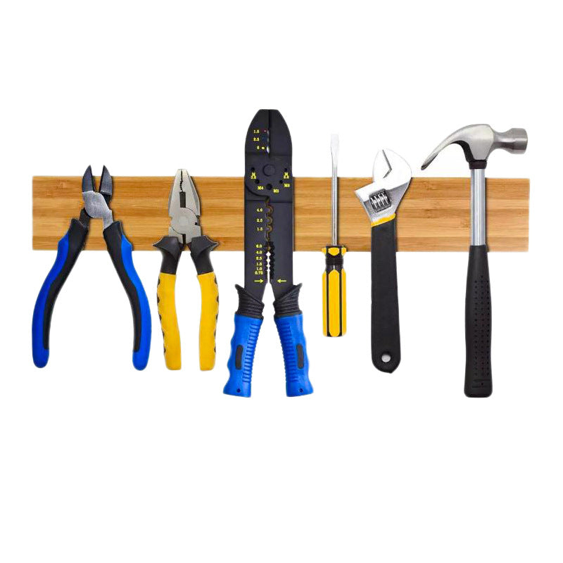 Magnet Knife Rack Nan Bamboo Home Kitchen Wall Hanging Suction Kitchen Knife Free Perforated Knife Storage Rack eprolo