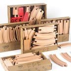 Wooden Train Track Set Toy Early Educational Railway Tracks Accessories Montessori Traffic Wooden Toys for Kids eprolo