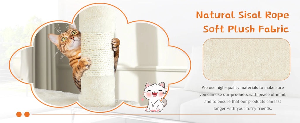JHK 54" Cat Tree with Sisal Scratching Posts
