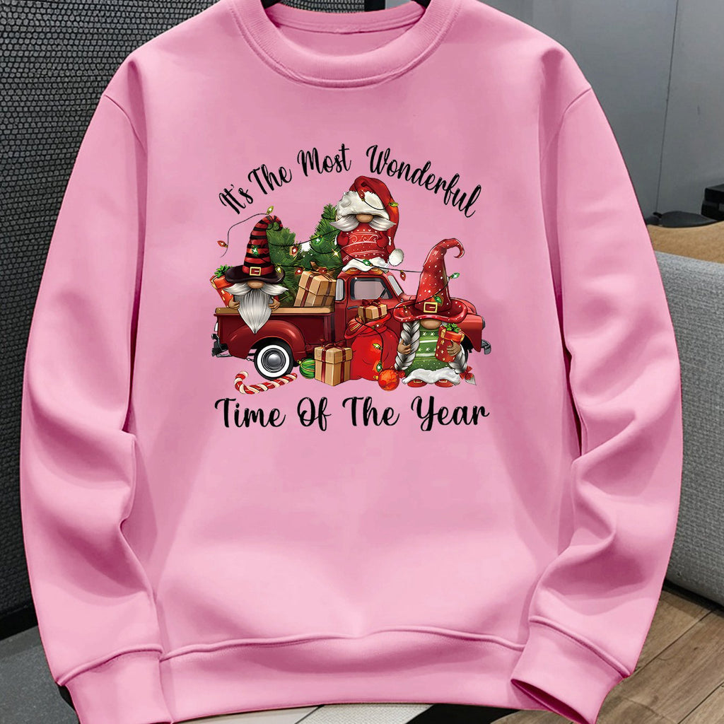 Kids' Casual Christmas Crew Neck Sweatshirt, Polyester Knit eprolo