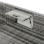 Patio Furniture, Outdoor Furniture, Seasonal PE Wicker Furniture,5 Set Wicker Furniture With Plywood Coffee Table eprolo