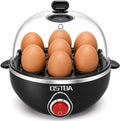 Electric 7-Egg Cooker with Auto Shutoff – Black