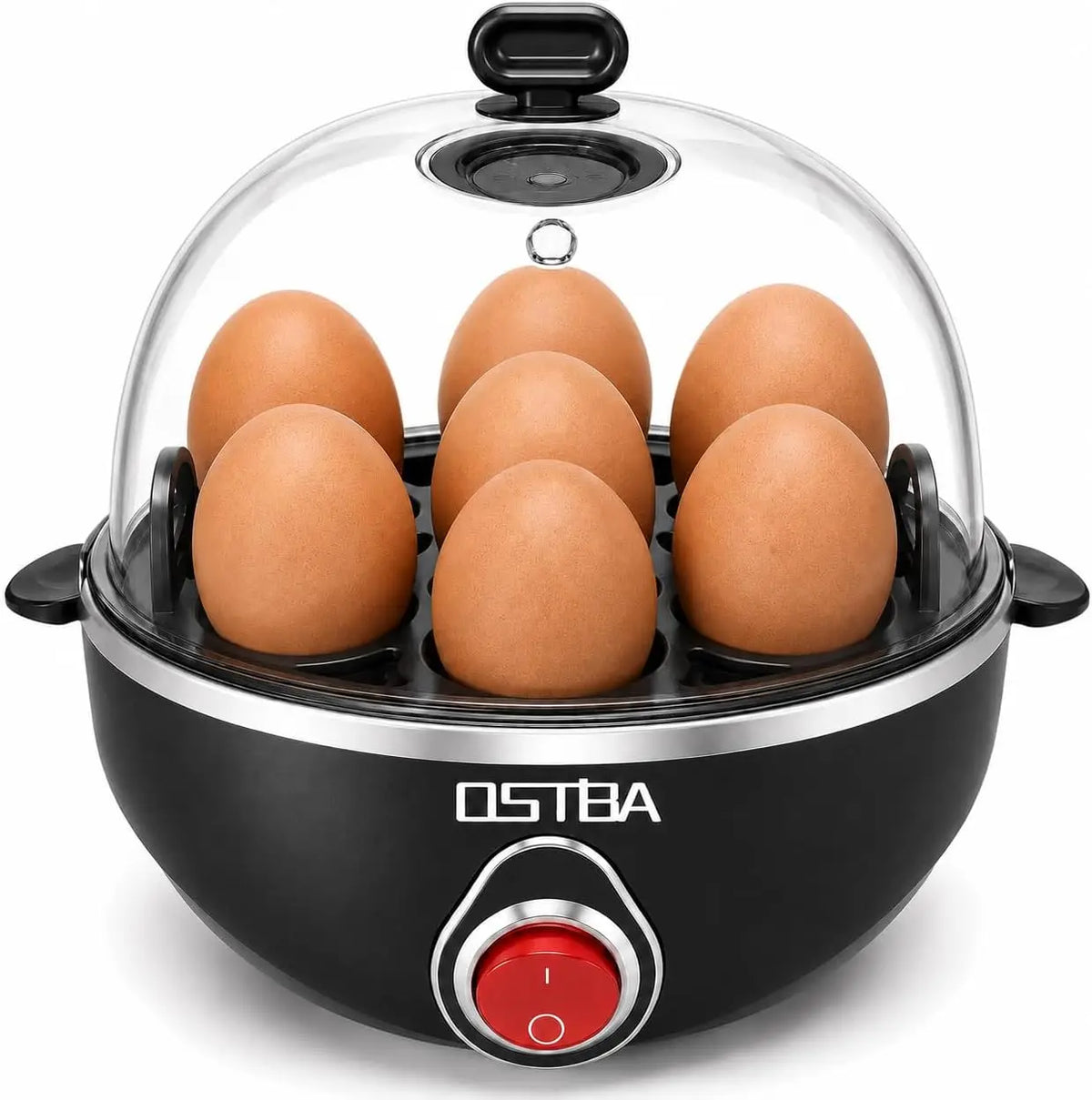 Electric 7-Egg Cooker with Auto Shutoff – Black