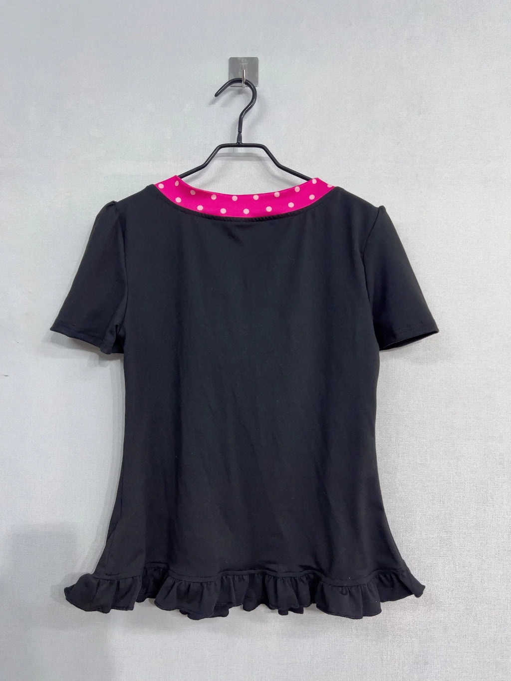Women's Bow Top and Tiered Mini Skirt Set — Rose Red