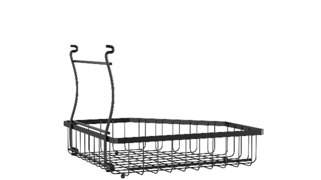 Two-Tier Corner Fruit Basket with Banana Hooks