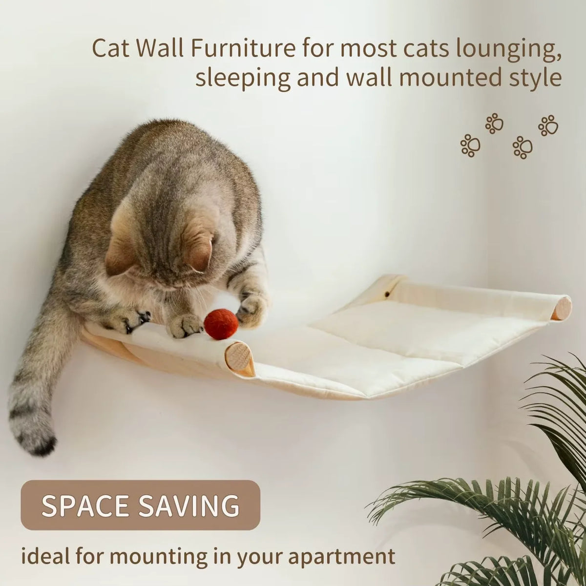 Wall-Mounted Cat Hammock & Climbing Shelf Set