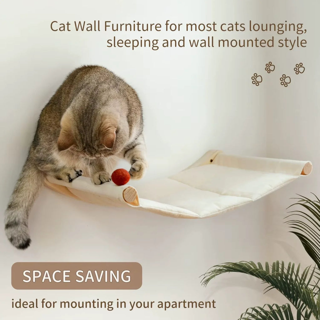 Wall-Mounted Cat Hammock & Climbing Shelf Set