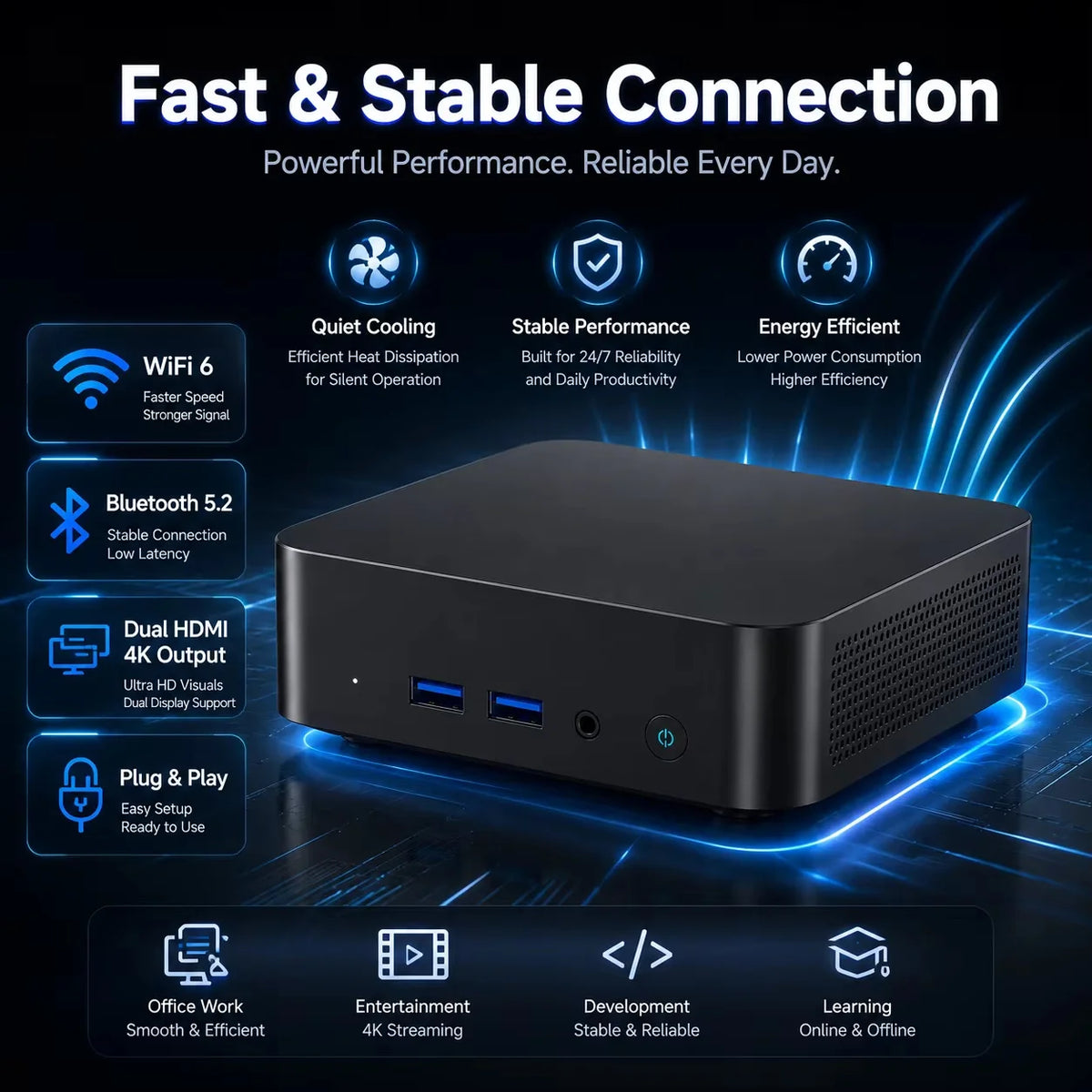 Windows Mini PC — Core i9-8950HK or Core i3-6100U