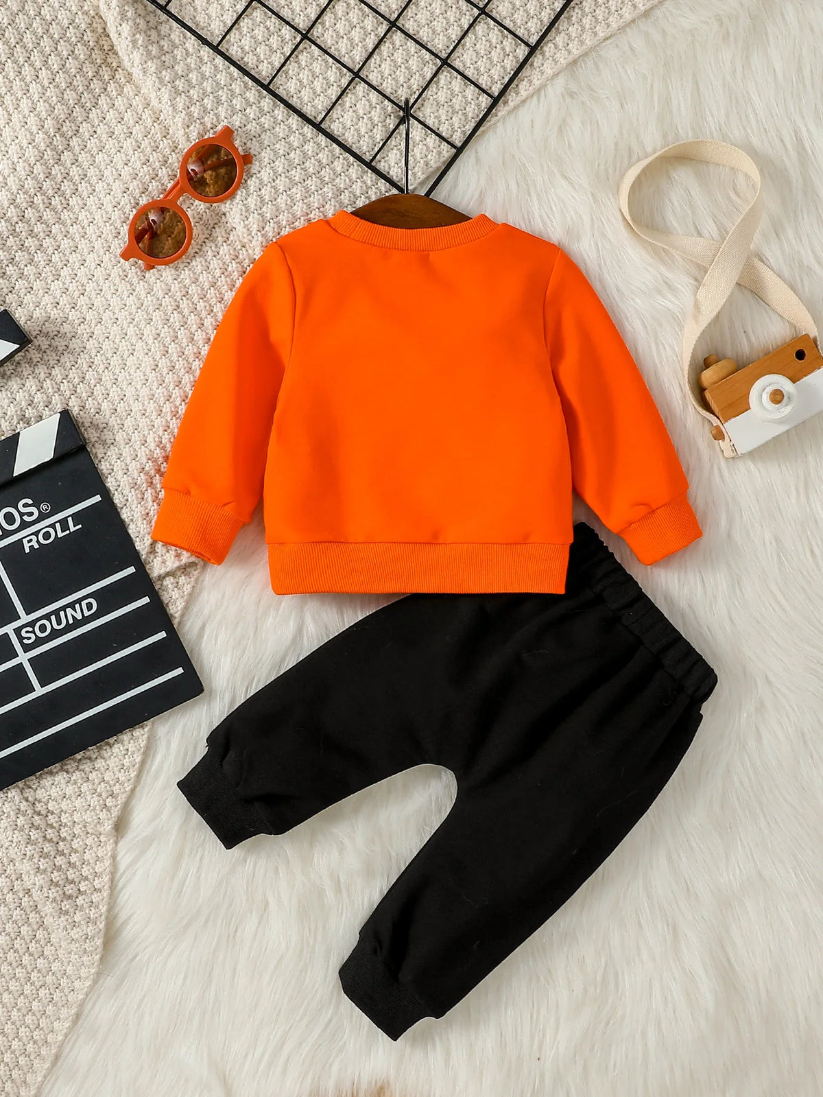 Baby Letter-Print Sweatshirt and Pants Set