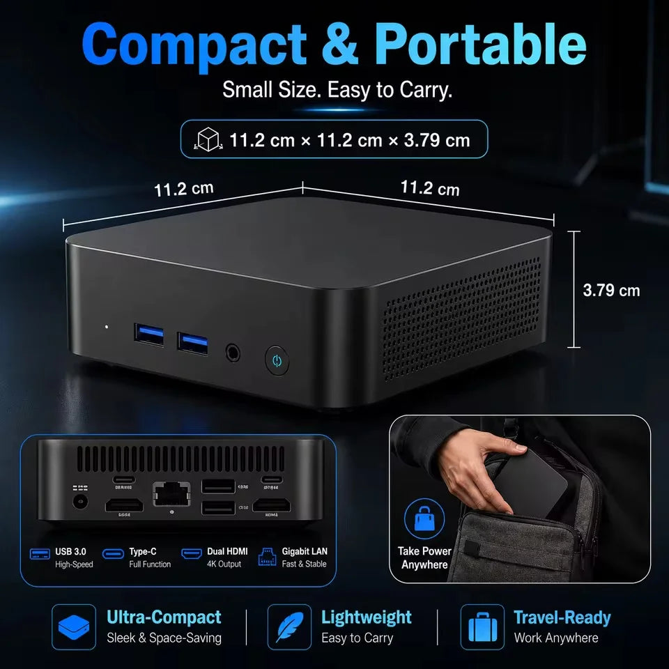 Windows Mini PC — Core i9-8950HK or Core i3-6100U