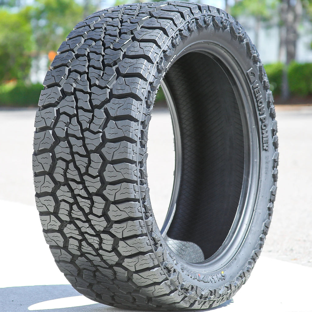 Venom Power Swampthing A/T Xtreme Dirt LT 33X12.50R22 Load Range F AT Tires – Set of 4