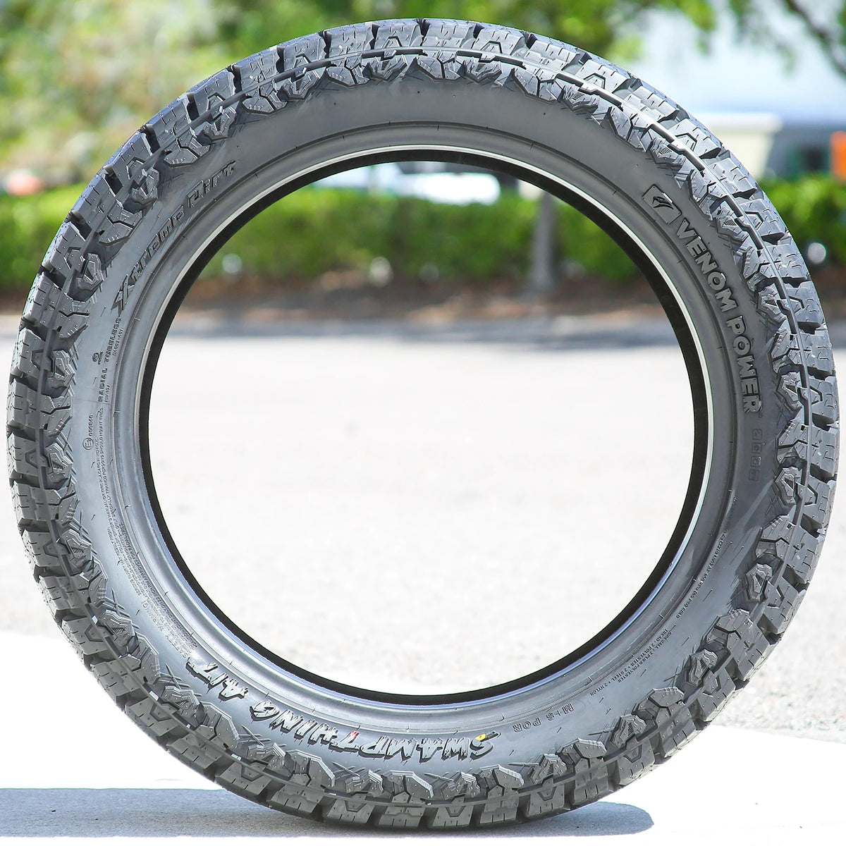 Venom Power Swampthing A/T Xtreme Dirt LT 33X12.50R22 Load Range F AT Tires – Set of 4