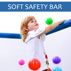 55'' Toddlers Trampoline with Safety Enclosure Net and Balls, Indoor Outdoor Mini Trampoline for Kids eprolo