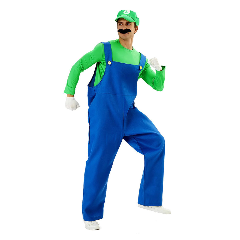 Halloween Costume Party Outfit Mario Cosplay Costume for Men and Women Adult Clothing Mario Performance Costume Wholesale eprolo