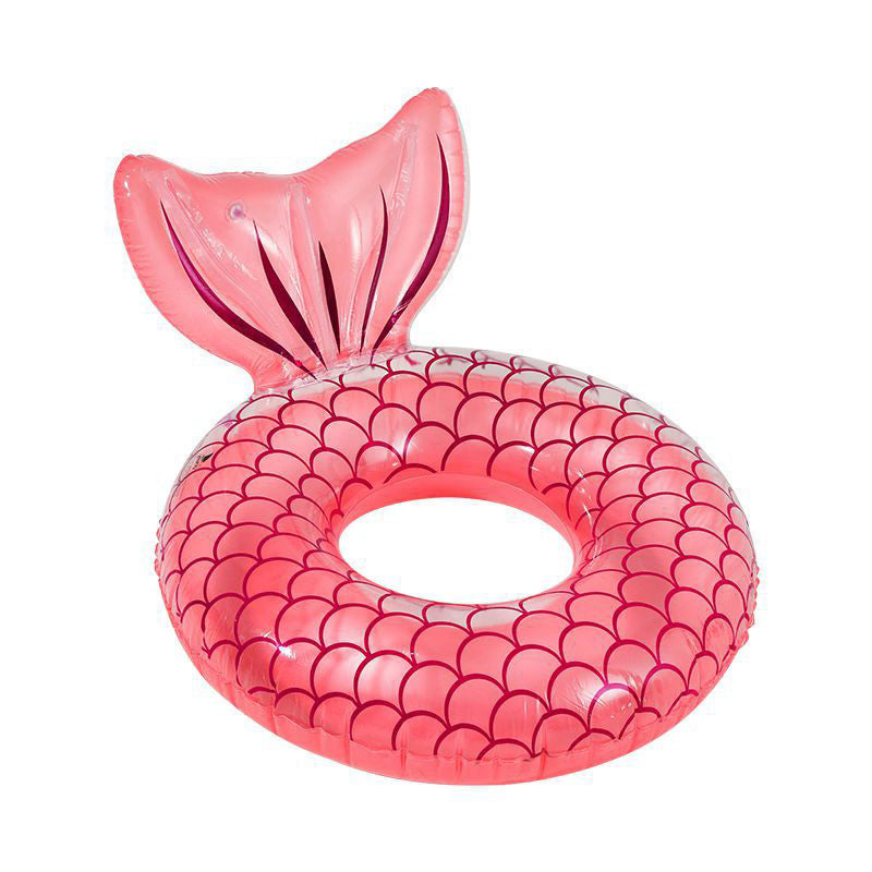 Swimming Ring Mermaid with Backrest Inflatable Swimming Ring Pool Floaters Water Play Tube Mattress Toys for Adult Kids eprolo