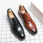 Casual shoes, leather shoes, men's formal wear, men's shoes, lace up business pointed leather shoes eprolo