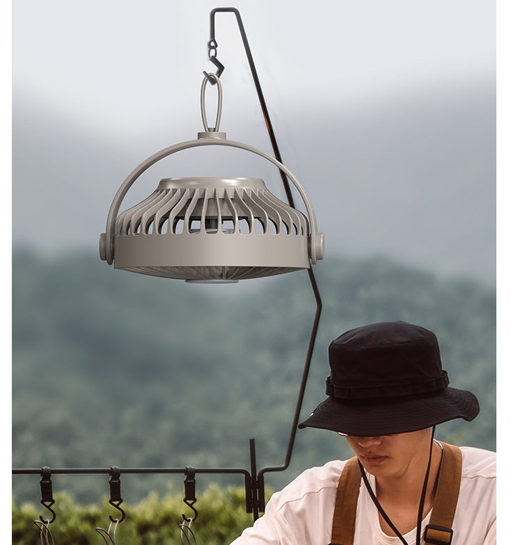 New Multi-Function Tripod Outdoor Camping Lighting Fan Intelligent Remote Control Timing Can Hang Small Fans eprolo