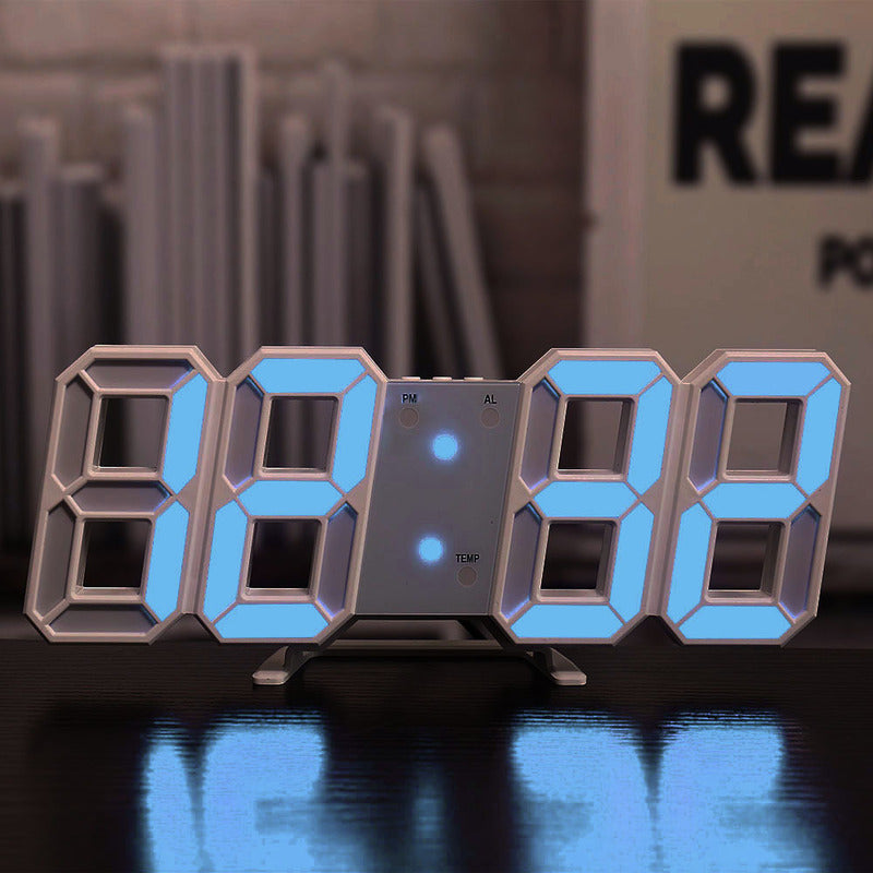 3D LED Digital Alarm Clock with Colorful Display, 12/24 Hour Format for Office, Living Room, Bedroom, Kitchen eprolo