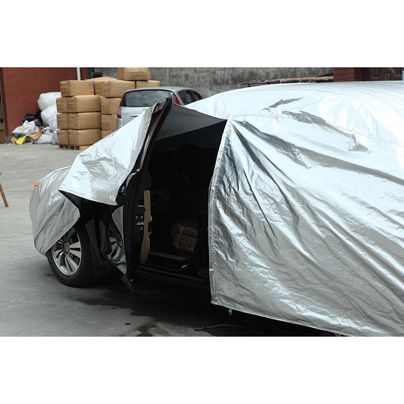 Kayme waterproof car covers outdoor sun protection cover for car reflector dust rain snow protective suv sedan hatchback full s eprolo