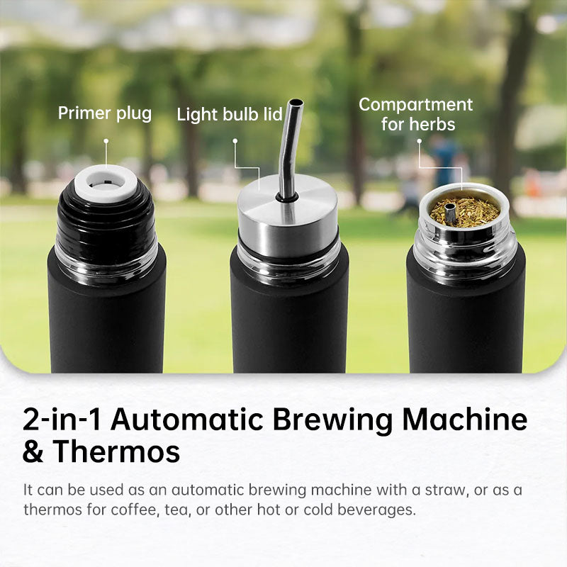 Mate Tea Travel Mug | 3-in-1 Insulated Portable Mate Gourd Kit - Whispering Desires Shoppe