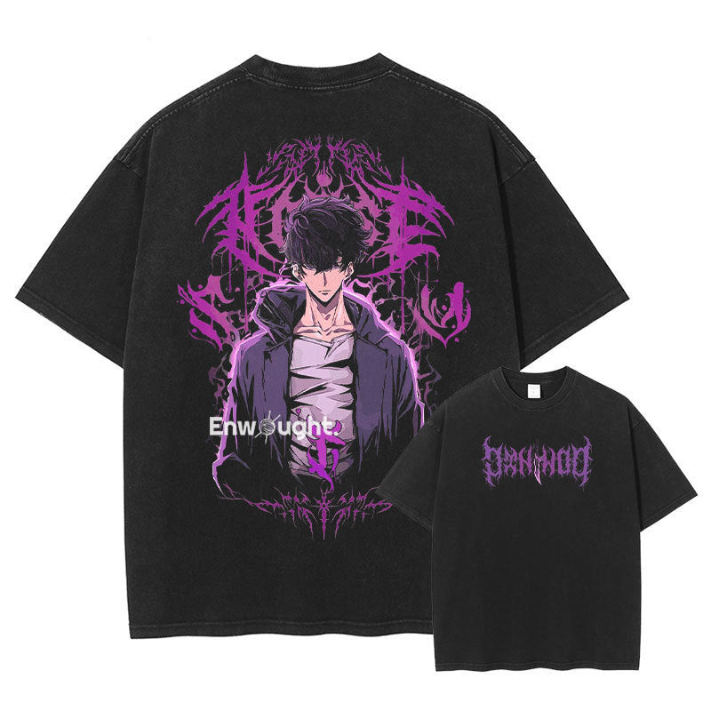 Sung Jin Woo T Shirt Anime S-Solo-Leveling Oversized Vintage eprolo