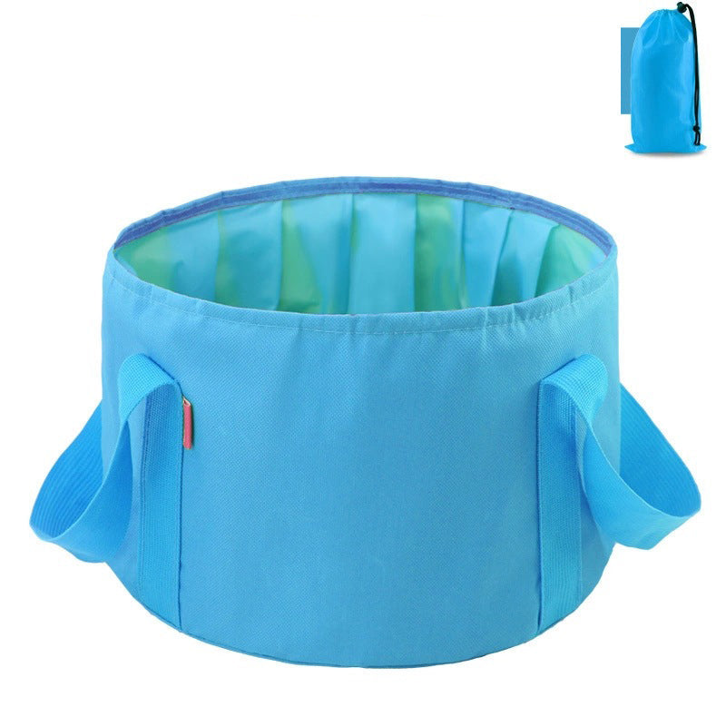 Multi-Purpose Outdoor Travel Portable Folding Bucket Foot Bucket Washbasin Camping Bucket Enlarged eprolo