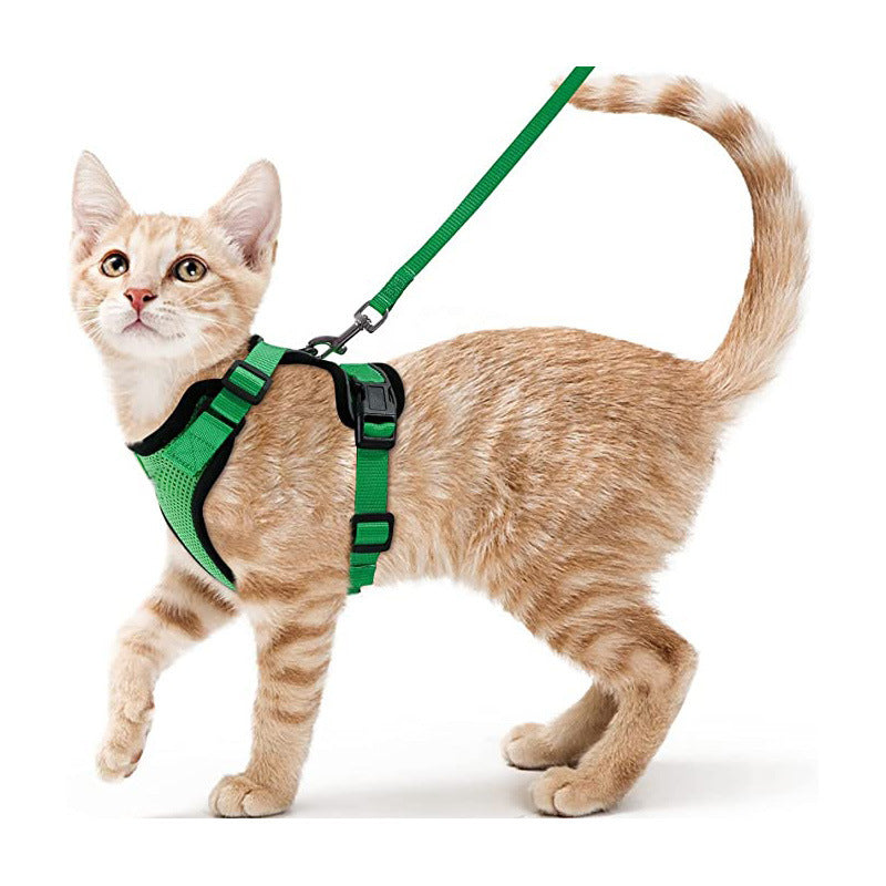 Cat Harness and Leash with Easy Control, Escape-Proof - Soft Adjustable Vest Harness for Walking Cats. eprolo