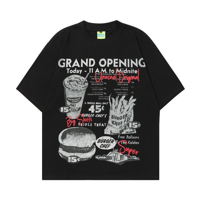Camping printed men's and women's loose T-shirt eprolo