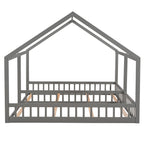 Twin Size House Platform Beds Two Shared Beds Gray eprolo