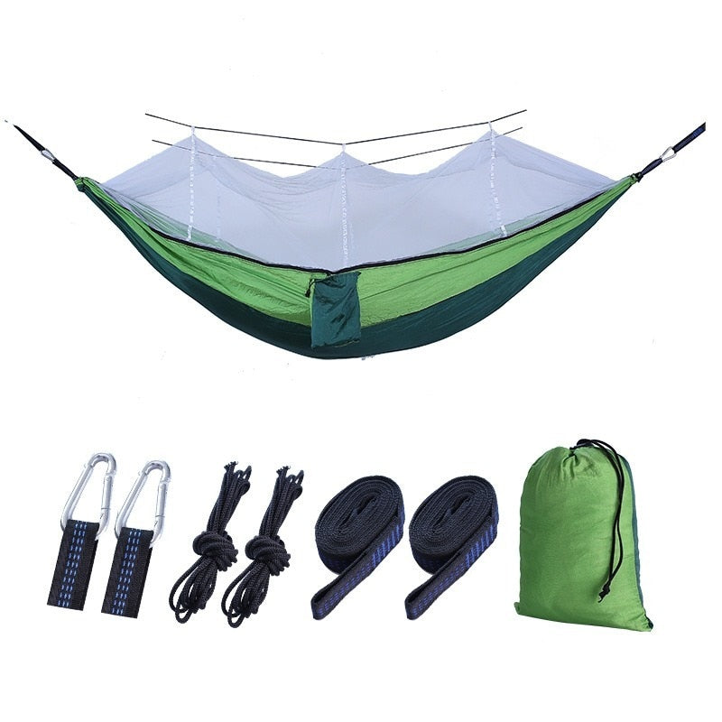 Bourette spinning 210T Nylon Hammock Outdoor Anti-mosquito Hammock Outdoor Camping Goods Bed Bearing eprolo