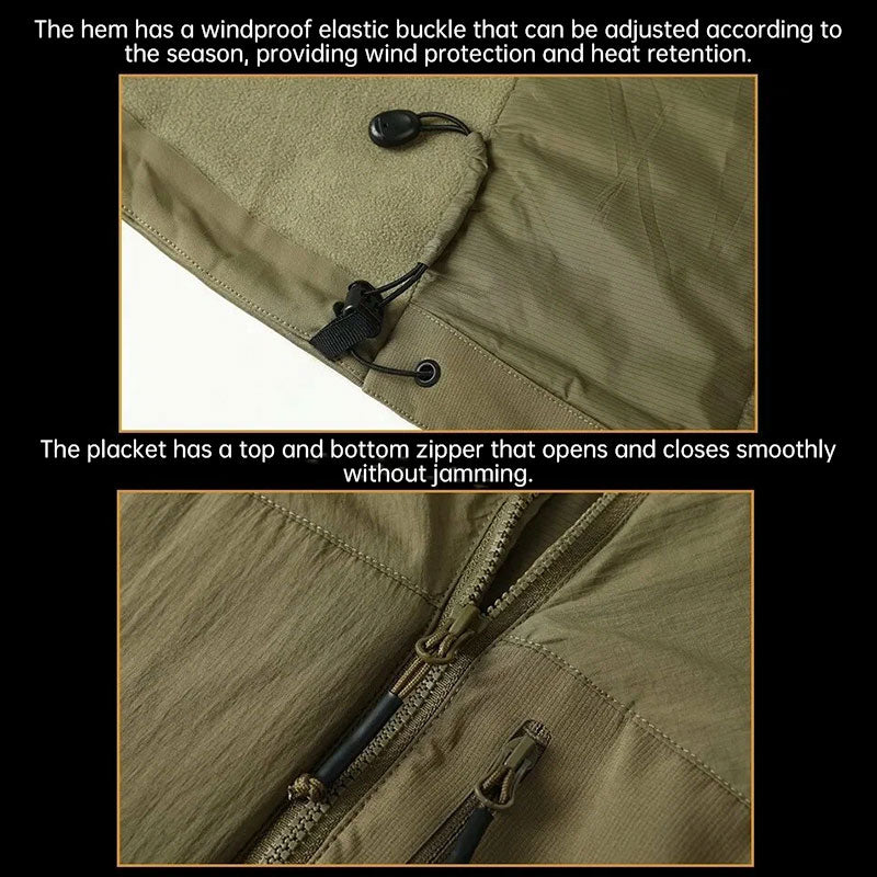 Men's Winter Warm Padded Jacket, Lightweight Hooded Tactical Parka, Outdoor Waterproof Windproof Cold-Weather Hiking Jacket. eprolo