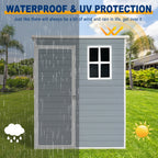5x3ft Resin Outdoor Storage Shed Kit-Perfect to Store Patio Furniture Grey eprolo