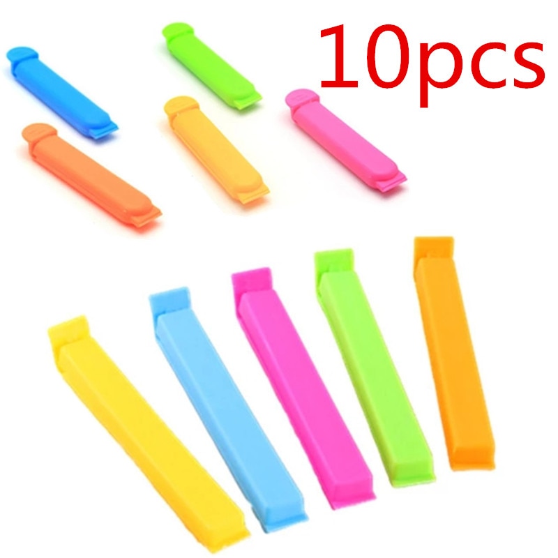 20/10Pcs Portable New Kitchen Storage Food Snack Seal Sealing Bag Clips Sealer Clamp Plastic Tool Kitchen Accessories Wholesale eprolo