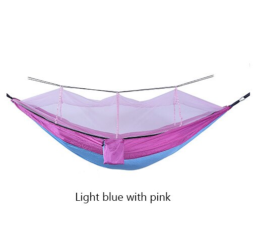Bourette spinning 210T Nylon Hammock Outdoor Anti-mosquito Hammock Outdoor Camping Goods Bed Bearing eprolo