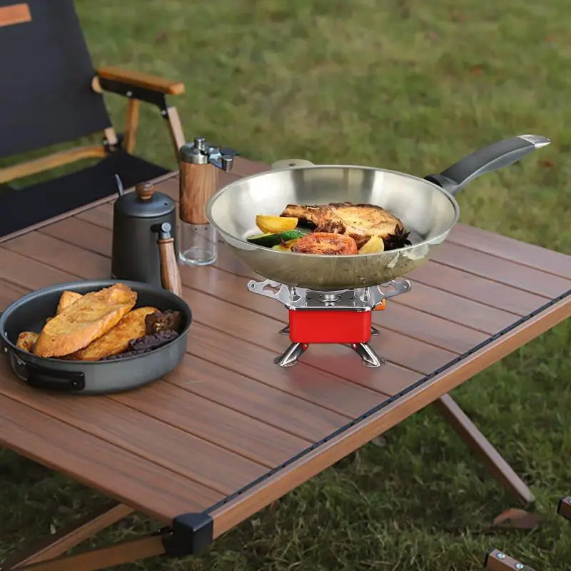 Camping Foldable Windproof Portable Burner Outdoor Gas Tank Stove for Backpacking Camping Hiking and Picnic Camping Burner eprolo