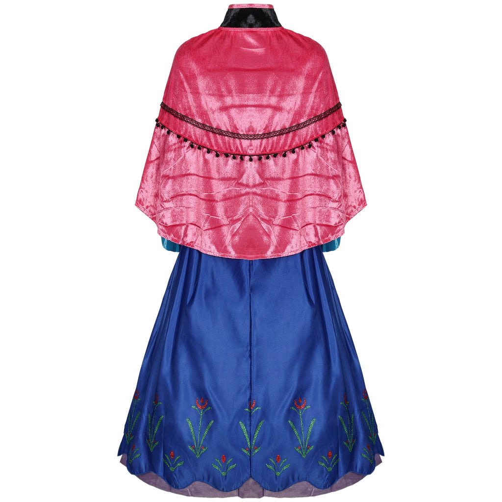 S-4XL Halloween Costume Frozen Cosplay Adult Anna Dress eprolo